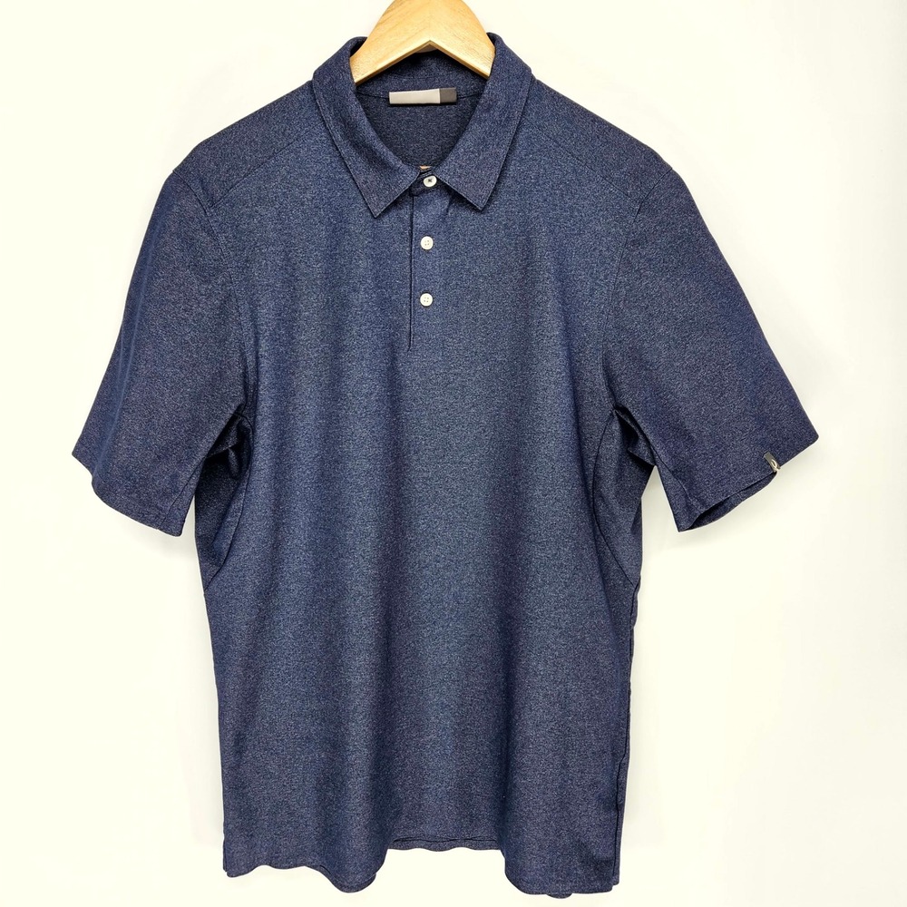 KJUS Polo Shirt Mens 54/XL Blue Short Sleeve UPF 50 Golf Performance Athletic
